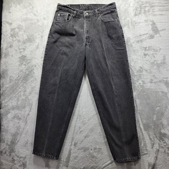 VINTAGE Levis 560 Jeans Mens 36x32 Black Comfort Fit Tapered Made in USA 90s - Picture 1 of 10